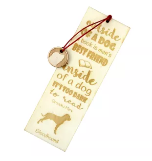 Bluthund, Bloodhound, Chien de St Hubert - Lesezeichen mit Hund, personalisiertes Lesezeichen, Geschenk für Bücherwurm von der Marke Art-Dog