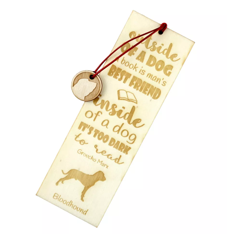 Bloodhound, St. Hubert Hound, Sleuth-hound - dog bookmark, personalized bookmark, gift for bookworm from Art-Dog brand