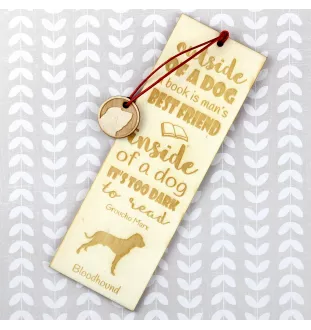 Bluthund, Bloodhound, Chien de St Hubert - Lesezeichen mit Hund, personalisiertes Lesezeichen, Geschenk für Bücherwurm von der Marke Art-Dog