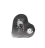 Black Russian Terrier, Chornyi Terrier - crystal clock with a dog picture, heart-shaped shelf clock, personalized standing clock by Art-Dog brand