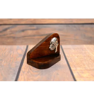 Chien de Saint Hubert, Bloodhound - bougeoir en bois avec un chien, support pour bougie chauffe-plat, lieu de mémoire pour chien de la marque Art-Dog