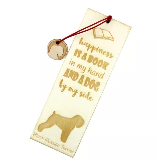 Russischer Schwarzer Terrier, Russkiy Tchiorny Terrier - Lesezeichen mit Hund, personalisiertes Lesezeichen, Hundeaccessoire für Leser der Marke Art-Dog