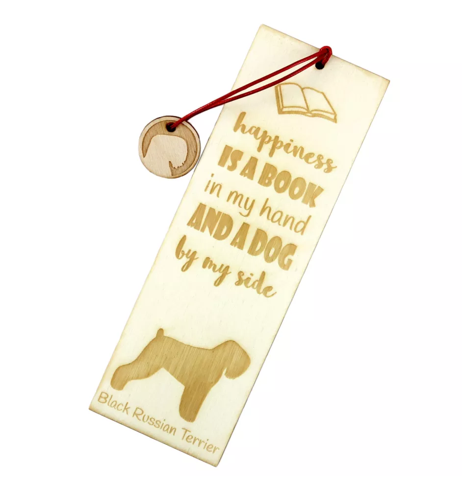 Terrier noir russe - marque-page pour livre avec chien, marque-page personnalisé, accessoire canin pour les lecteurs de la marque Art-Dog