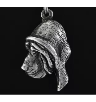 Bluthund, Bloodhound, Chien de St Hubert - Halskette mit Hund, Hundeanhänger an einer silbernen Kette, einzigartiger Schmuck der Marke Art-Dog
