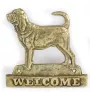Bluthund, Bloodhound, Chien de St Hubert - Türschild mit Hund, messingfarbenes Willkommensschild, einzigartiges Schild mit der Aufschrift Welcome von der Marke Art-Dog