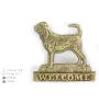 Bluthund, Bloodhound, Chien de St Hubert - Türschild mit Hund, messingfarbenes Willkommensschild, einzigartiges Schild mit der Aufschrift Welcome von der Marke Art-Dog