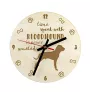 Bloodhound, St. Hubert Hound, Sleuth-hound - clock with a dog, wooden clock, wall clock for dog lovers, clock for desk and shelf, Art-Dog