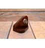 Black Russian Terrier, Chornyi Terrier - wooden candle holder with a dog, tealight holder, a memorial place for a dog by Art-Dog brand