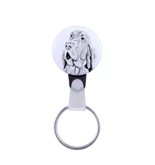 Bloodhound, St. Hubert Hound, Sleuth-hound - keychain with a dog portrait, pendant with the brand's own Art-Dog graphics