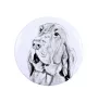Chien de Saint Hubert, Bloodhound - aimant avec un œil de chien, exceptionnellement léger, aimant puissant, produit fabriqué à la main par la marque Art-Dog