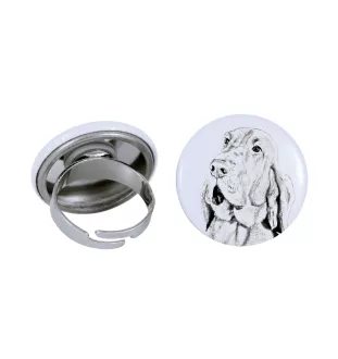 Chien de Saint Hubert, Bloodhound - bijoux pour femmes avec l'image d'un chien, produit fait à la main, possibilité d'ajouter sa propre photo, marque Art-Dog