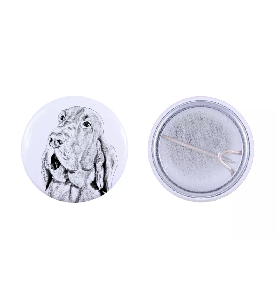 Bloodhound, St. Hubert Hound, Sleuth-hound - pin with your dog, add your own photo, Art-Dog brand