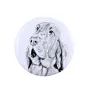 Chien de Saint Hubert, Bloodhound - badge avec votre chien, ajoutez votre propre photo, marque Art-Dog