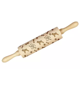 Czarny terier rosyjski wałek z głową psa duży Art-Dog