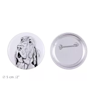 Chien de Saint Hubert, Bloodhound - badge avec votre chien, ajoutez votre propre photo, marque Art-Dog