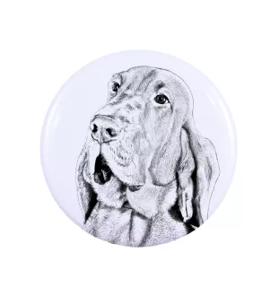 Bloodhound, St. Hubert Hound, Sleuth-hound - pin with your dog, add your own photo, Art-Dog brand