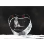 Bloodhound, St. Hubert Hound, Sleuth-hound - a photo of a dog in crystal, crystal heart, unique photo frame from the Art-Dog brand
