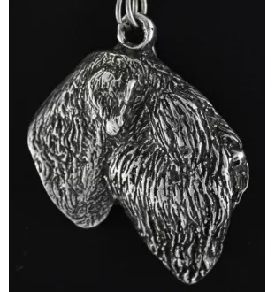 Terrier noir russe - un collier avec un chien, un pendentif de chien sur une chaîne en argent, un bijou unique de la marque Art-Dog