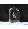 Chien de Saint Hubert, Bloodhound - un cube de cristal avec une photo, une photo de chien dans le cristal, un presse-papiers cubique de la marque Art-Dog