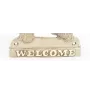 Terrier noir russe - une plaque de porte avec un chien, une plaque de bienvenue en laiton, une enseigne exceptionnelle avec l'inscription Welcome de la marque Art-Dog