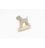 Terrier noir russe - une plaque de porte avec un chien, une plaque de bienvenue en laiton, une enseigne exceptionnelle avec l'inscription Welcome de la marque Art-Dog