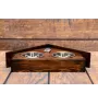 Bloodhound, St. Hubert Hound, Sleuth-hound - wooden stand with bowls for a dog, decorative dog bowls, a gift for adopting a dog from the Art-Dog brand