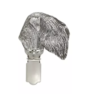 Czarny terier rosyjski clipring posrebrzany Art-Dog