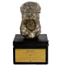Black Russian Terrier, Chornyi Terrier - an urn with an engraving and a sculpture of a dog, a handmade product by the Art-Dog brand.