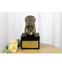 Black Russian Terrier, Chornyi Terrier - an urn with an engraving and a sculpture of a dog, a handmade product by the Art-Dog brand.