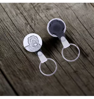 Terrier noir russe - porte-clés avec l'image d'un chien, pendentif avec la propre graphique de la marque Art-Dog