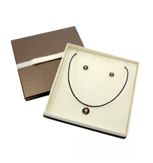 Bluthund, Bloodhound, Chien de St Hubert - Schmuck mit Ihrem Foto-Box, Halskette und Ohrringe-Set, personalisierte Produkte der Marke Art-Dog.