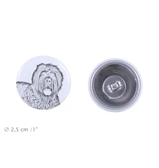 Czarny terier rosyjski kolczyki z psem mały Art-Dog