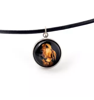 Bloodhound, St. Hubert Hound, Sleuth-hound - jewelry with your photo box, set of necklace and earrings, personalized products from the Art-Dog brand
