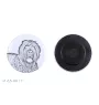 Russischer Schwarzer Terrier, Russkiy Tchiorny Terrier Magnet mit einem Hundepfotenabdruck, außergewöhnlich leicht, starker Magnet, handgefertigtes Produkt der Marke Art-Dog