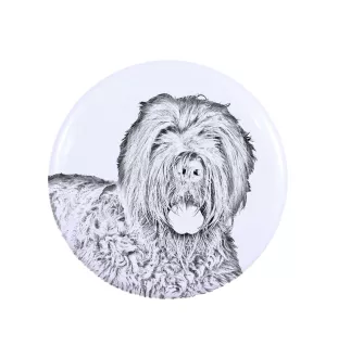 Black Russian Terrier, Chornyi Terrier - magnet with a dog's pupil, exceptionally light, strong magnet, handmade product by the Art-Dog brand