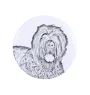 Russischer Schwarzer Terrier, Russkiy Tchiorny Terrier Magnet mit einem Hundepfotenabdruck, außergewöhnlich leicht, starker Magnet, handgefertigtes Produkt der Marke Art-Dog
