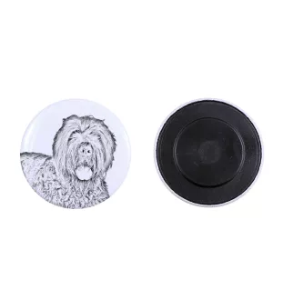 Black Russian Terrier, Chornyi Terrier - magnet with a dog's pupil, exceptionally light, strong magnet, handmade product by the Art-Dog brand