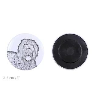 Black Russian Terrier, Chornyi Terrier - magnet with a dog's pupil, exceptionally light, strong magnet, handmade product by the Art-Dog brand