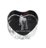 Black Russian Terrier, Chornyi Terrier - a photo of a dog in crystal, crystal heart, unique photo frame from the Art-Dog brand