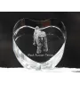 Black Russian Terrier, Chornyi Terrier - a photo of a dog in crystal, crystal heart, unique photo frame from the Art-Dog brand
