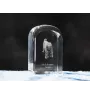 Terrier noir russe - un cube de cristal avec une photo, une photo de chien dans le cristal, un presse-papiers cubique de la marque Art-Dog