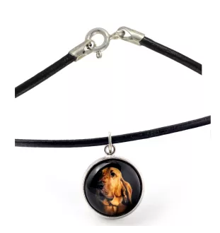 Bloodhound naszyjnik w pudełku ze zdjęciem Art-Dog