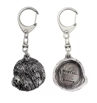 Altenglischer Schäferhund, Bobtail - Versilberter Schlüsselanhänger mit Hund, Handtaschen-Dekoration, Rucksack-Anhänger der Marke Art-Dog