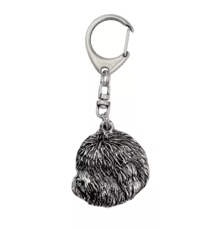 Bobtail, Chien de berger anglais ancestral - Porte-clés argenté avec chien, décoration de sac à main, pendentif de sac à dos par la marque Art-Dog