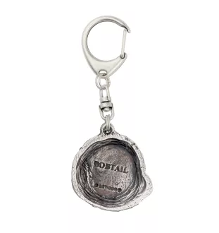 Old English Sheepdog, Bobtail, Bob-tail - Silver-plated key ring with dog, handbag decoration, backpack pendant by Art-Dog brand