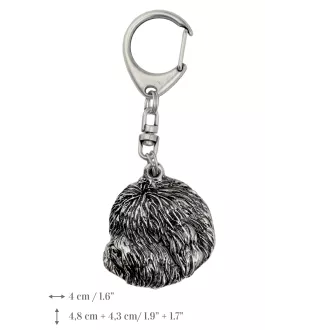 Altenglischer Schäferhund, Bobtail - Versilberter Schlüsselanhänger mit Hund, Handtaschen-Dekoration, Rucksack-Anhänger der Marke Art-Dog