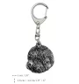 Old English Sheepdog, Bobtail, Bob-tail - Silver-plated key ring with dog, handbag decoration, backpack pendant by Art-Dog brand