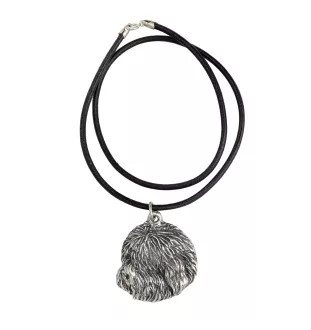 Old English Sheepdog, Bobtail, Bob-tail - Necklace with dog, silver-plated pendant for dog fan, unique jewelry by Art-Dog brand