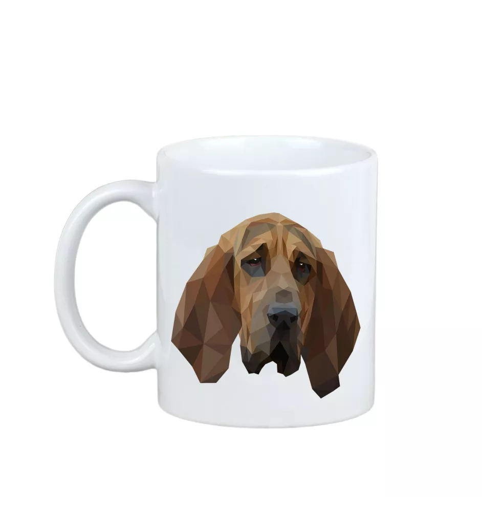 Bluthund, Bloodhound, Chien de St Hubert - Becher mit einem Bild und dem Schriftzug geometrischer Hund Art-Dog