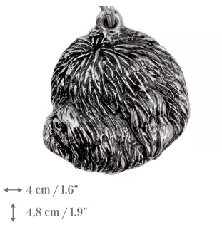 Bobtail, Chien de berger anglais ancestral - collier avec un chien, pendentif en plaqué argent pour les fans de chiens, bijoux uniques de la marque Art-Dog